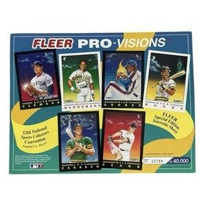 1991 Fleer ProVisions Commemorative Collectors Sheet 25744/40000 RARE Basketball
